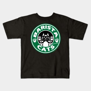 Barista Cat Logo FIP Fighter Kids T-Shirt